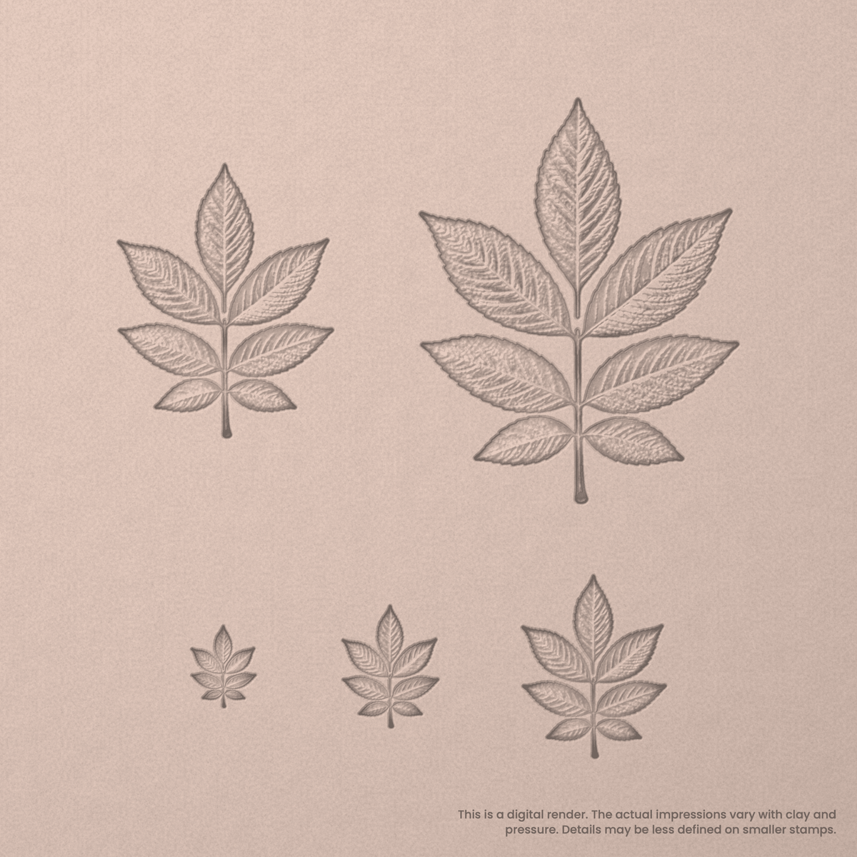 Ash Leaf Stamps - Photo Textured