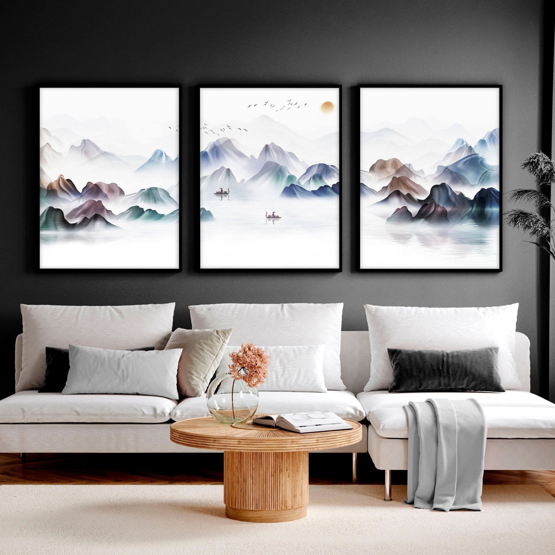 Art for the living room wall | set of 3 wall art prints