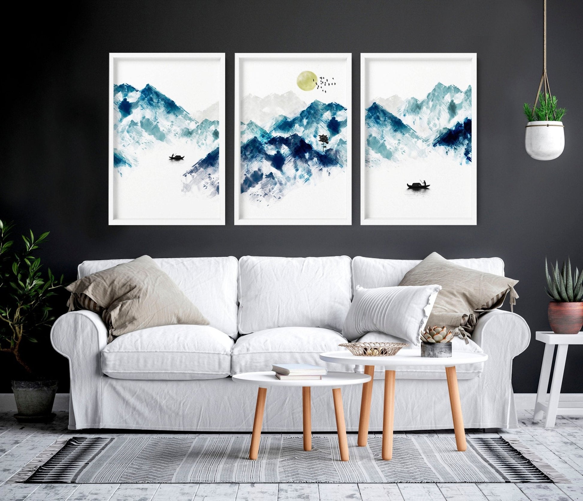 Oriental wall art | set of 3 wall art prints