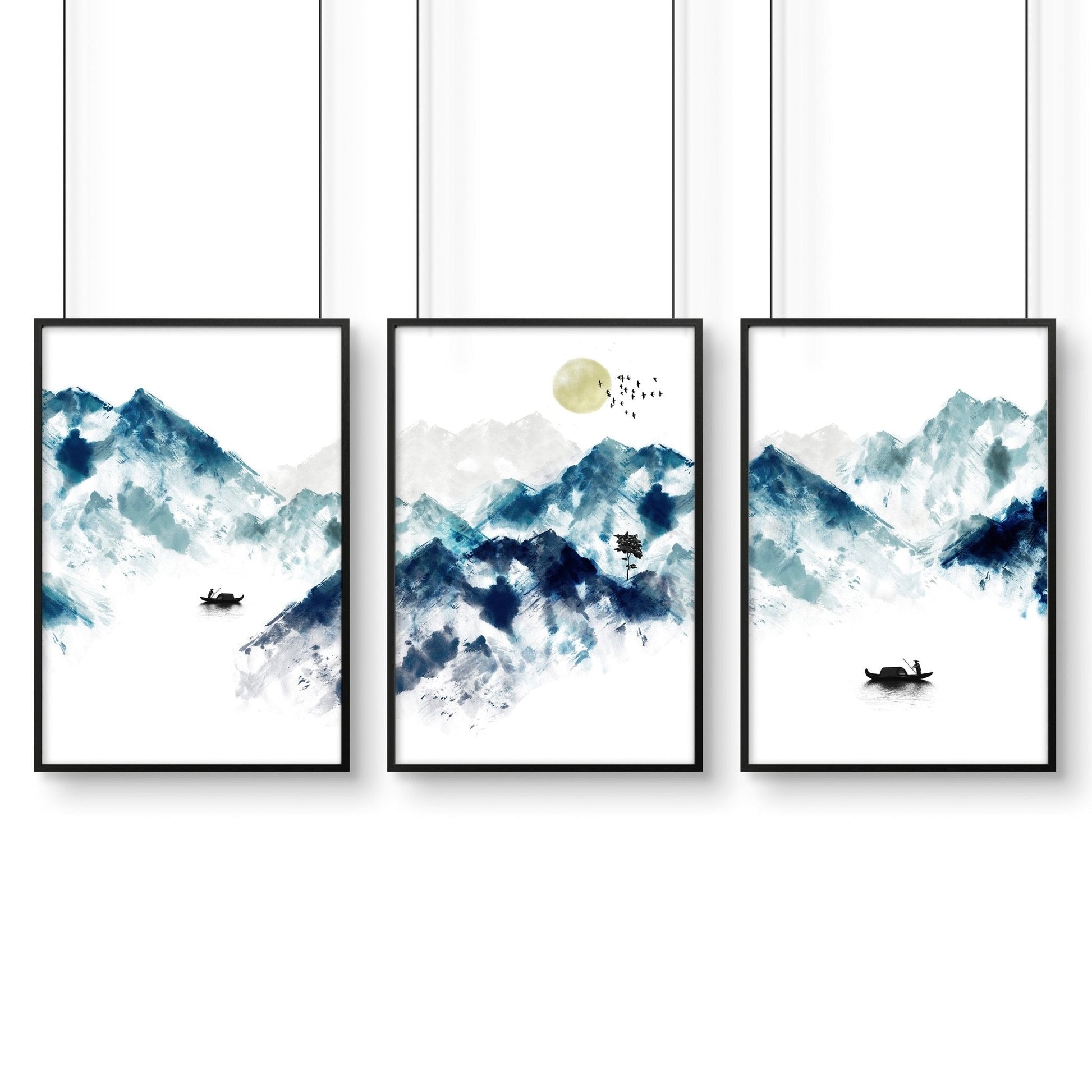 Oriental wall art | set of 3 wall art prints
