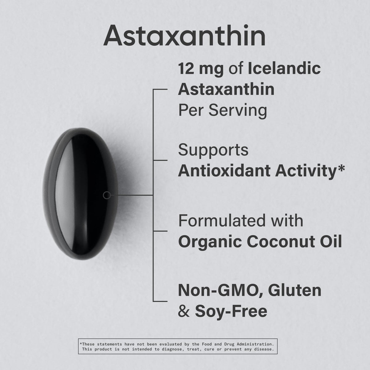 Sports Research Triple Strength Astaxanthin 12mg with Organic Coconut Oil - 60 Softgels