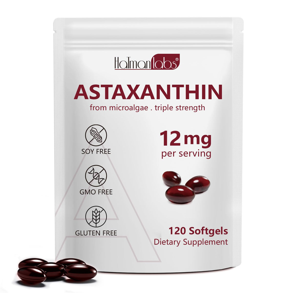 Astaxanthin 12mg – 120 Softgels (4 Month Supply) Premium Antioxidant Support