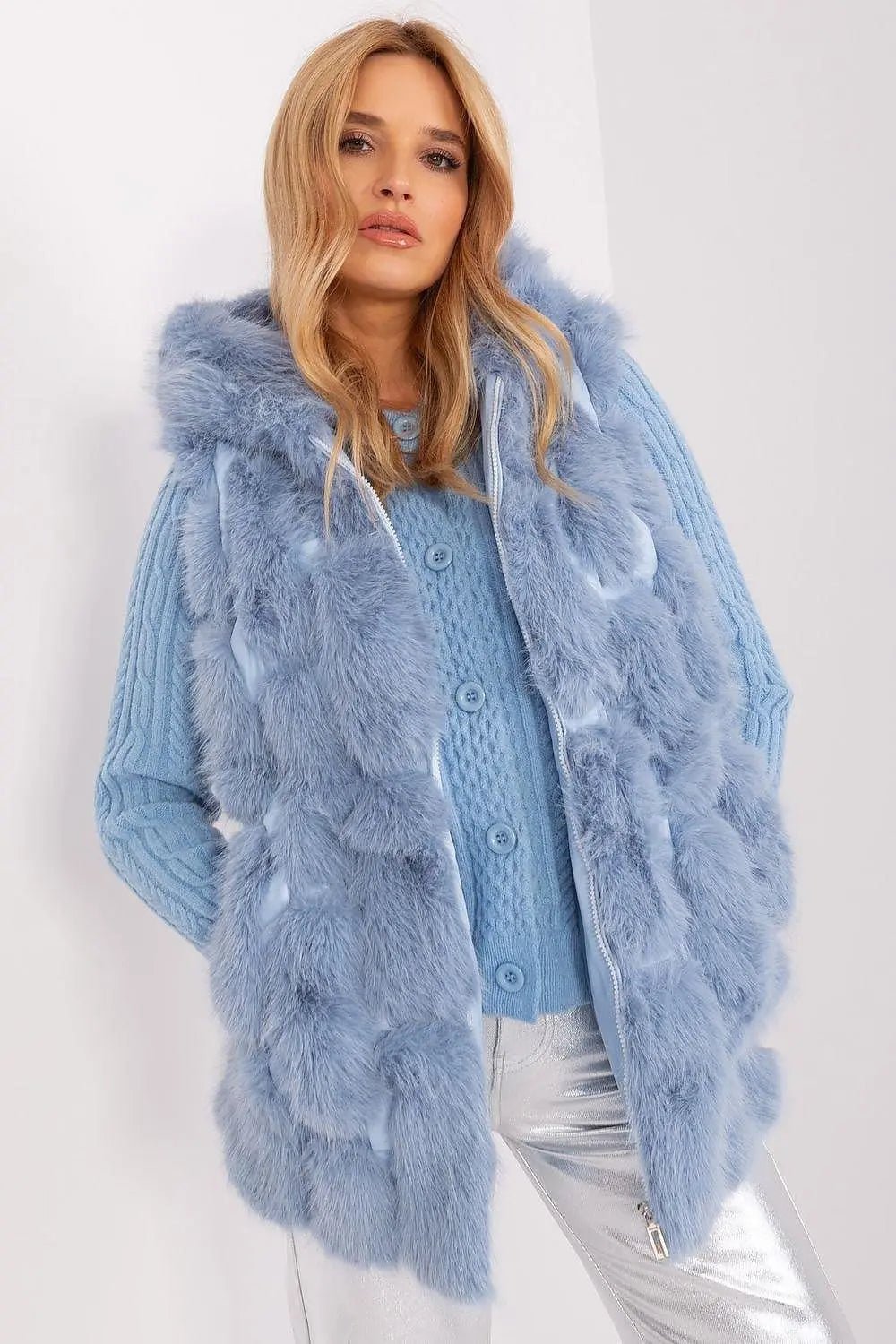 A.T fur polyester vest