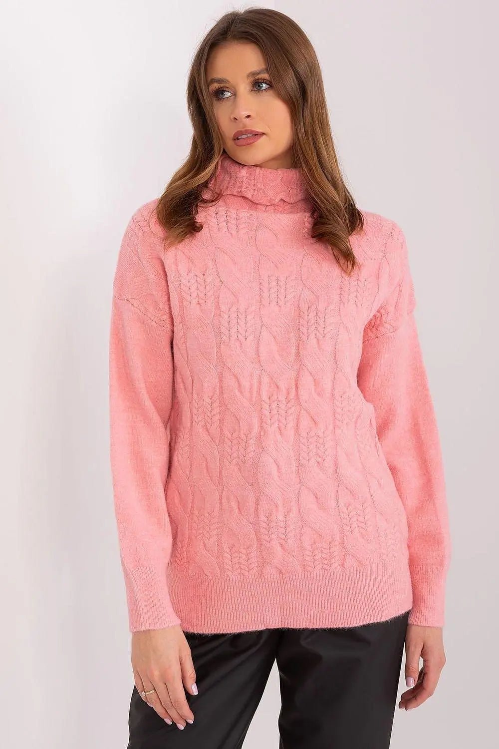 AT high-quality acrylic turtleneck sweater