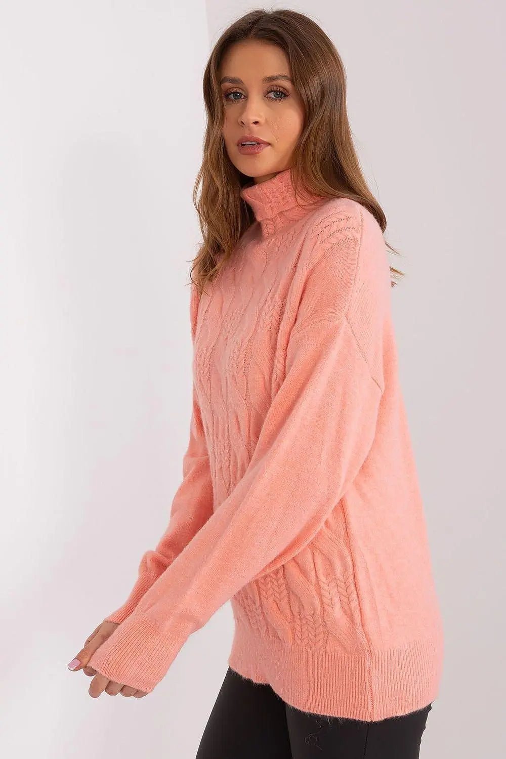 AT high-quality acrylic turtleneck sweater