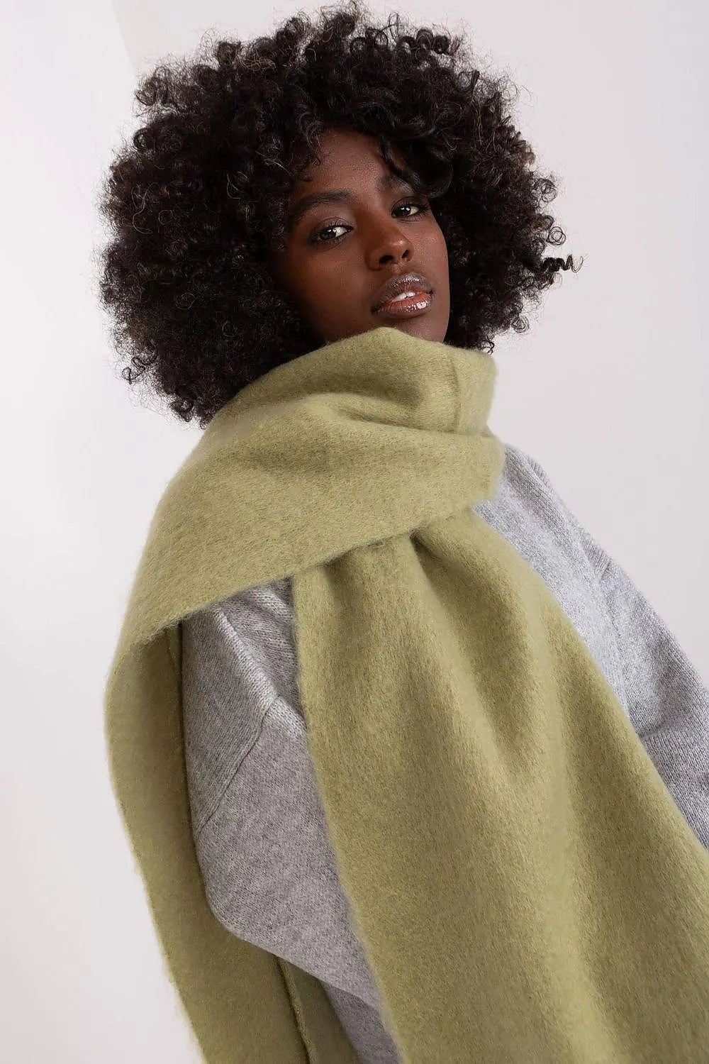 AT long, smooth-textured shawl