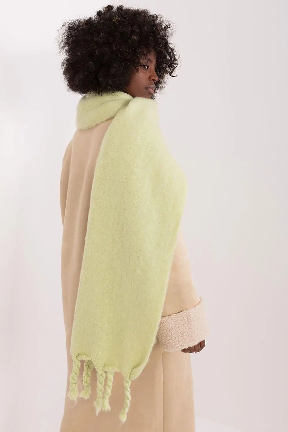 AT long, smooth-textured shawl
