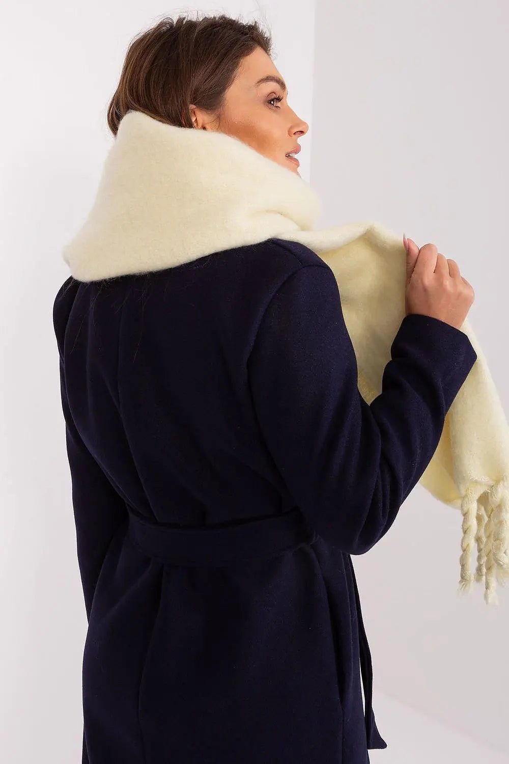 AT long, smooth-textured shawl