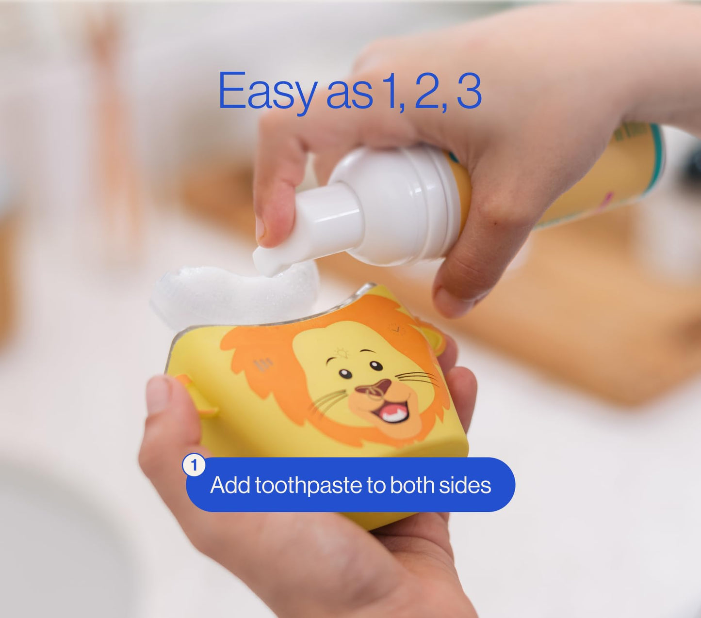 Autobrush Kids Electric Toothbrush – ADA-Approved U-Shaped, 5.1x Cleaning, Ages 6-8 | Lion