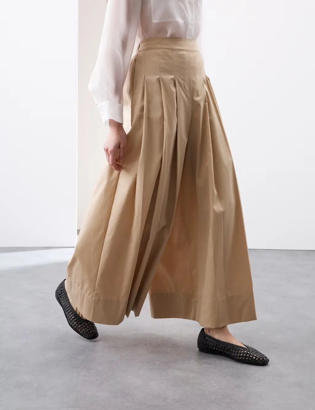 Autograph Pleat Front Super Wide Leg Trousers