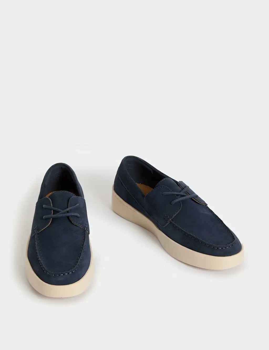 Autograph Suede White Sole Lace Up Loafers