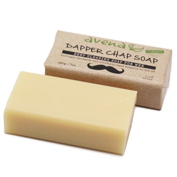 Avena Dapper Chap Glycerine Soap Bar – Neem & Lemongrass – Antibacterial Vegan Soap for Men 200g