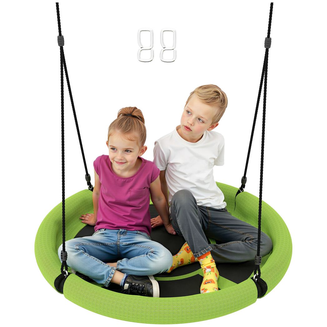 AIYAPLAY Nest Swing Seat, 100 cm Saucer Tree Swing Set for Kids