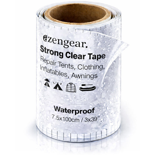 Clear Tenacious Waterproof Tape, Patch Repair Kit for Tents, Jackets, Inflatables, PVC, Shoes