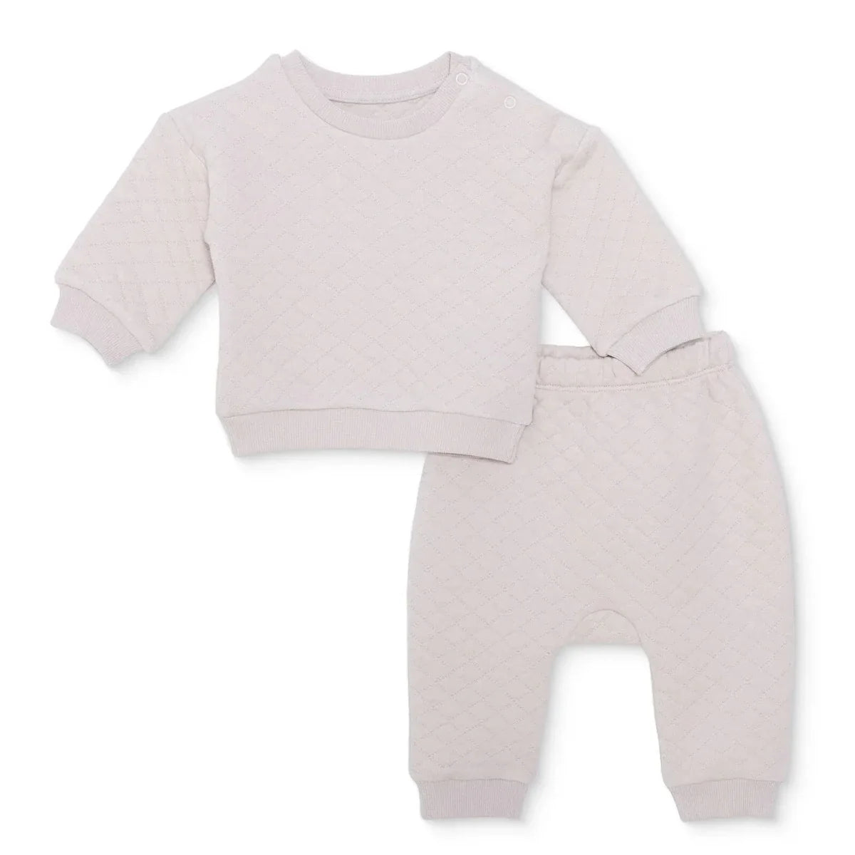 HelloBaby Quilted Texture Baby Sweatshirt & Leggings Set (1-3 to 12 Months)