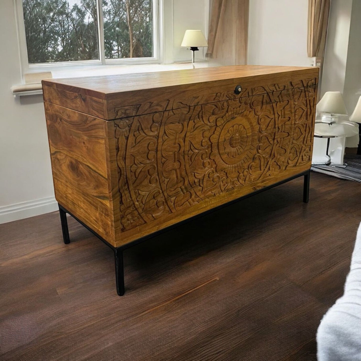 90CM WOODEN CHEST