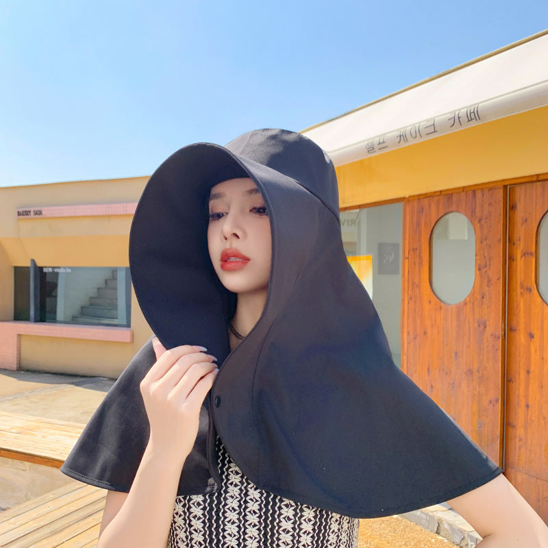 Integrated Neck And Shawl Sunscreen Hat