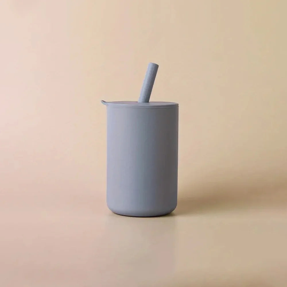 Silicone Baby Straw Cup - BPA-Free Anti-Hot Toddler Sippy Cup