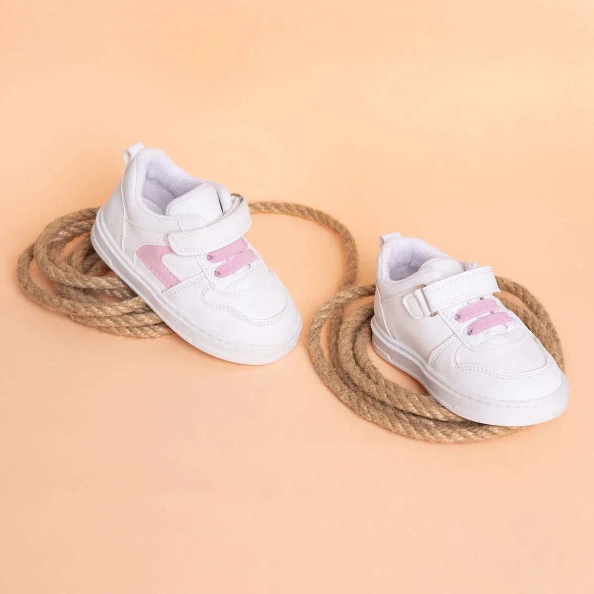 HelloBaby Touch-Fastening Faux Leather Baby Trainers