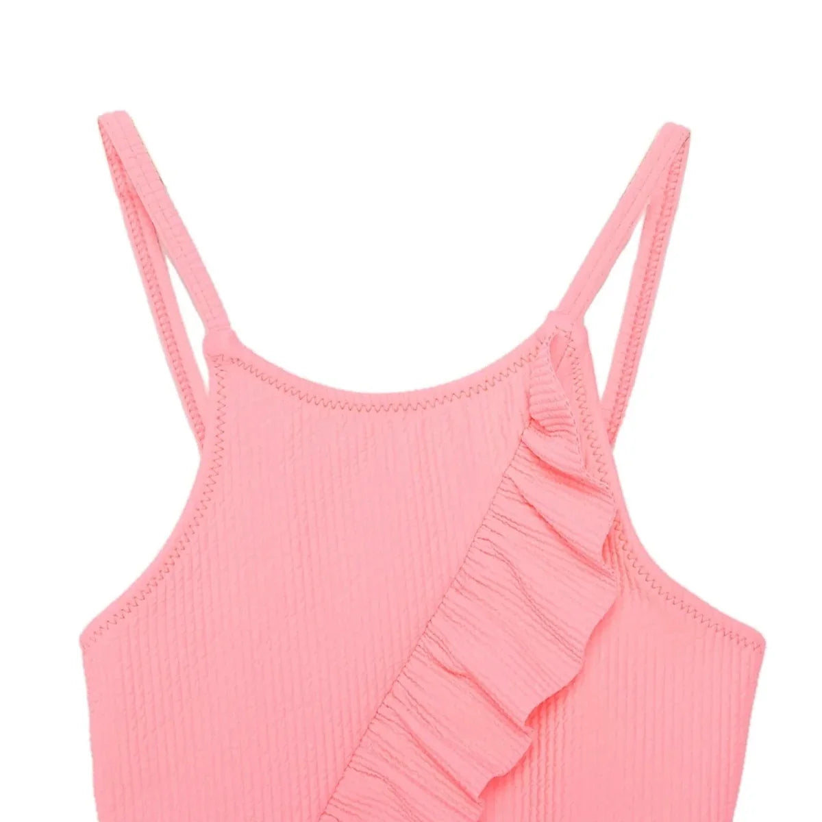 HelloBaby Textured Frilly Baby Swimsuit (2 Years to 5 Years)