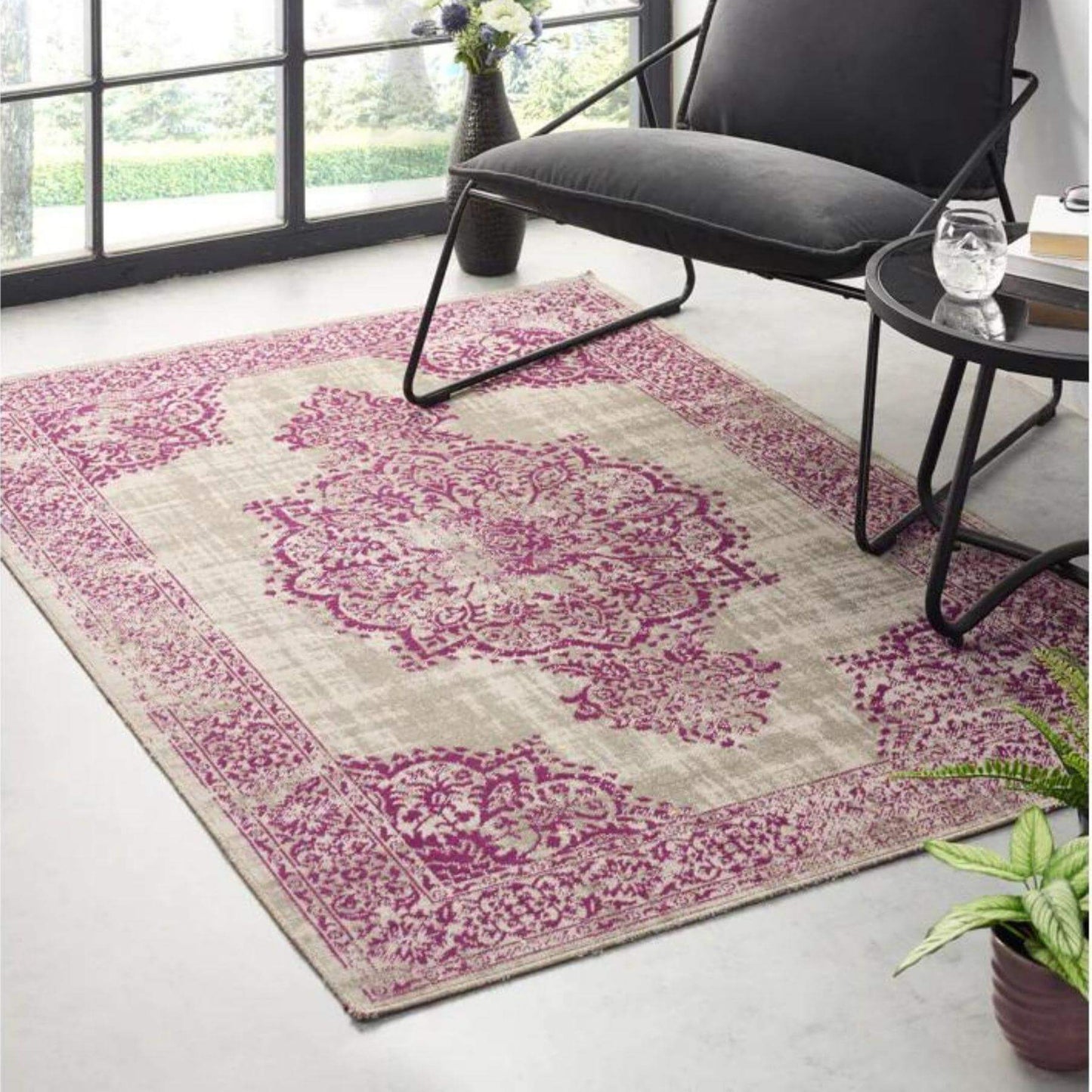Saville Grey/Raspberry Vintage Rug