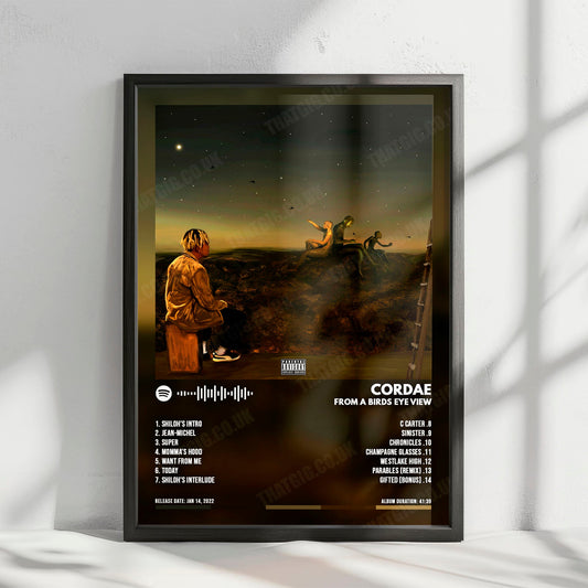 Cordae "From a Birds Eye View" Album Cover Poster - with Complete Tracklist