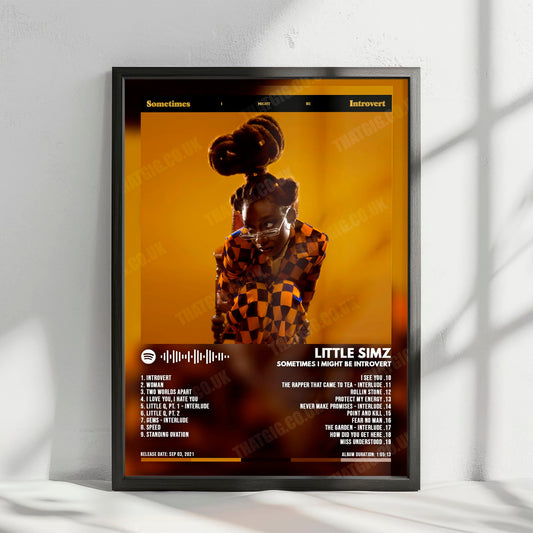 Little Simz "Sometimes I Might Be Introvert" Album Cover Poster - with Complete Tracklist