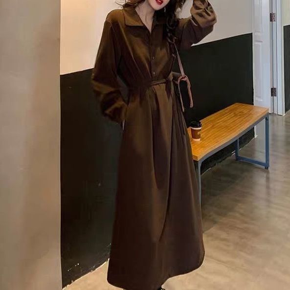 French Retro Audrey Hepburn Style Women's Long Dress