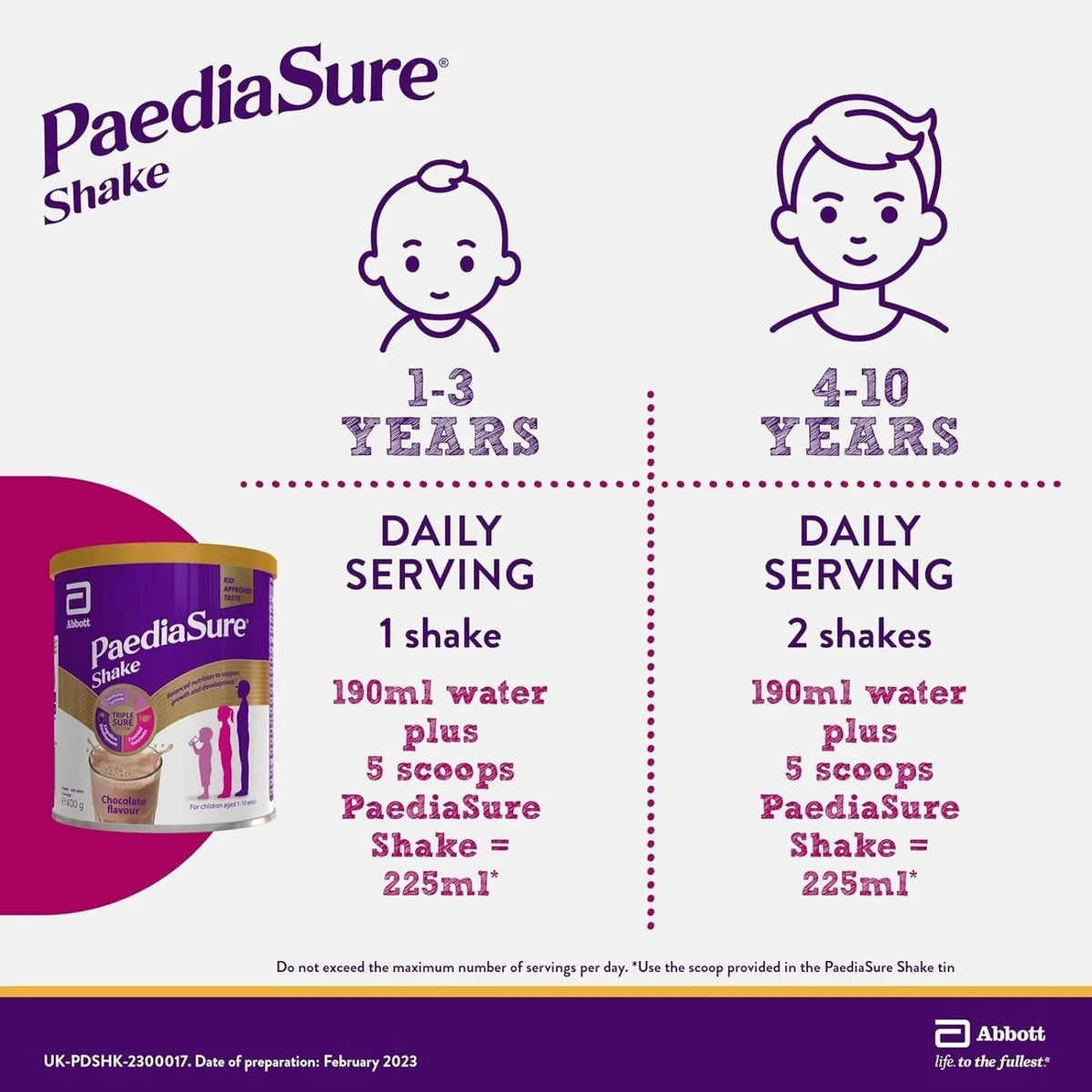 PaediaSure Shake Chocolate Flavoured Nutritional Supplement Powder for Kids 400g