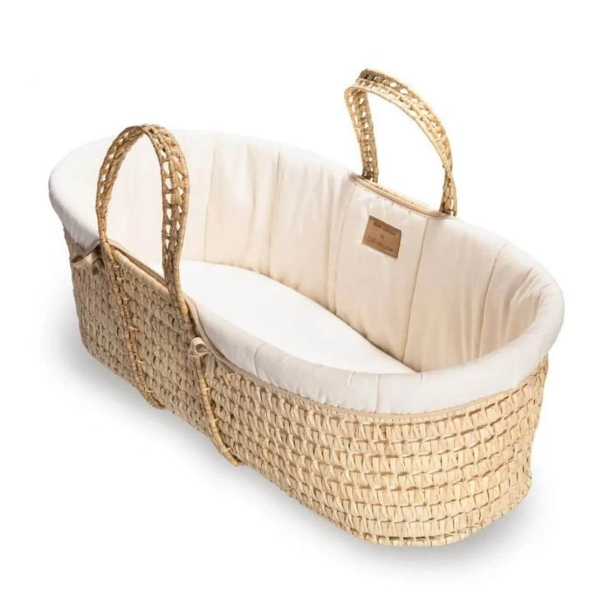 Clair de Lune Cream Organic Palm Moses Basket - Cream