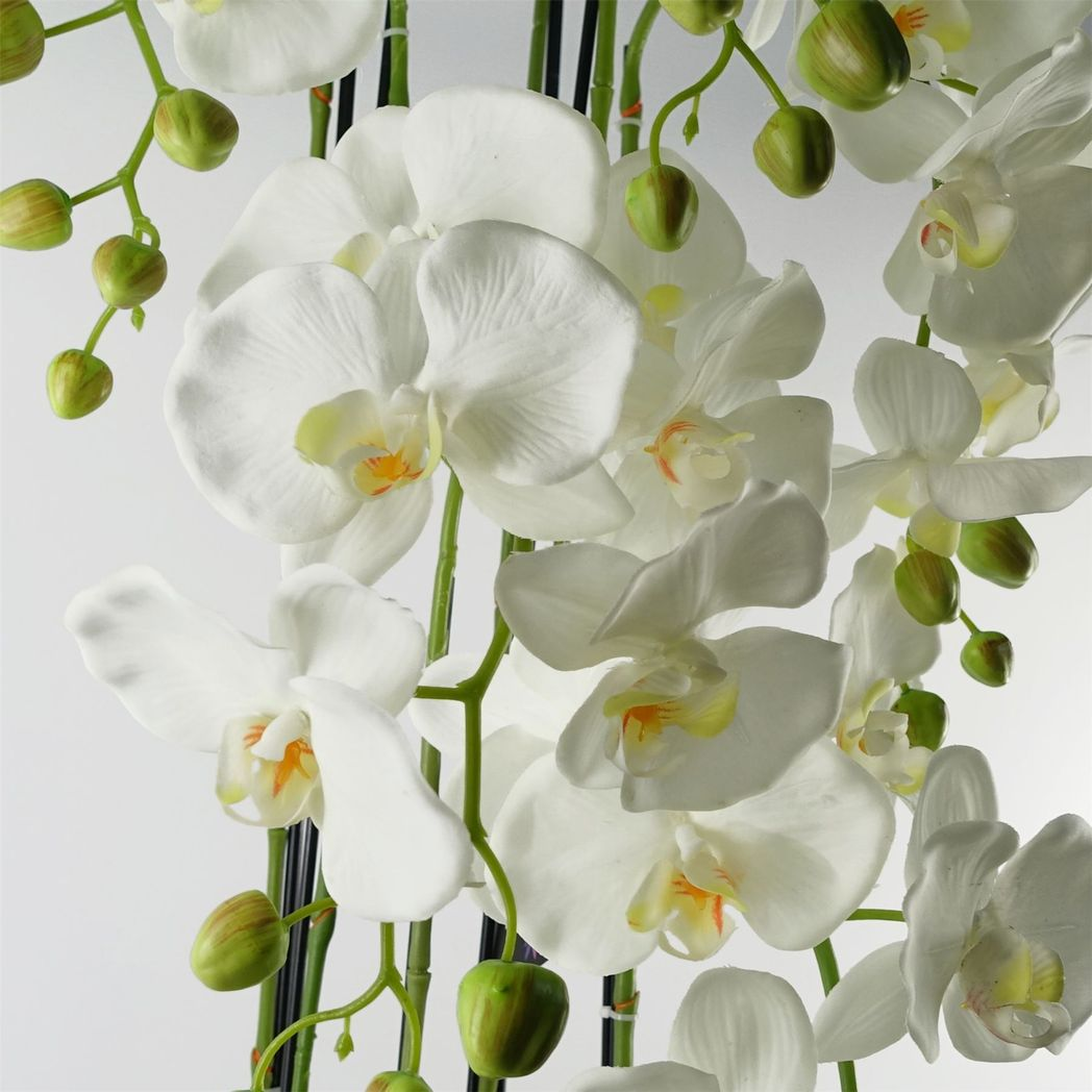 110cm Large White Orchid Plant Artifcial 41 REAL TOUCH flowers