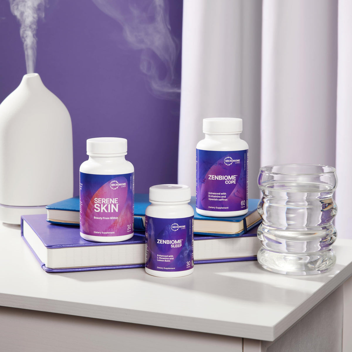 Microbiome Labs Zenbiome COPE – Probiotic Mood Support with 1714 Probiotic, B6, B12 & Saffron