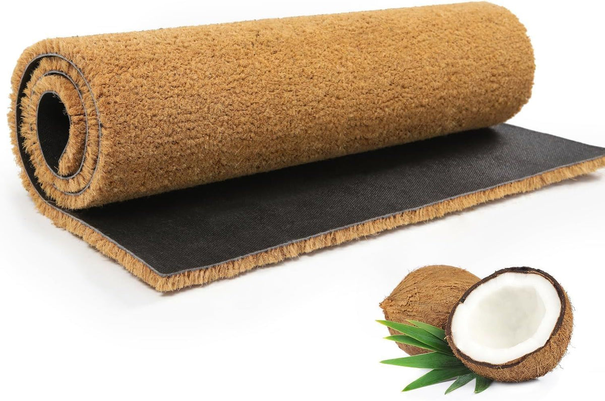 Plain Coir 100cm x 300cm - Brown Home Entrance Door Mat