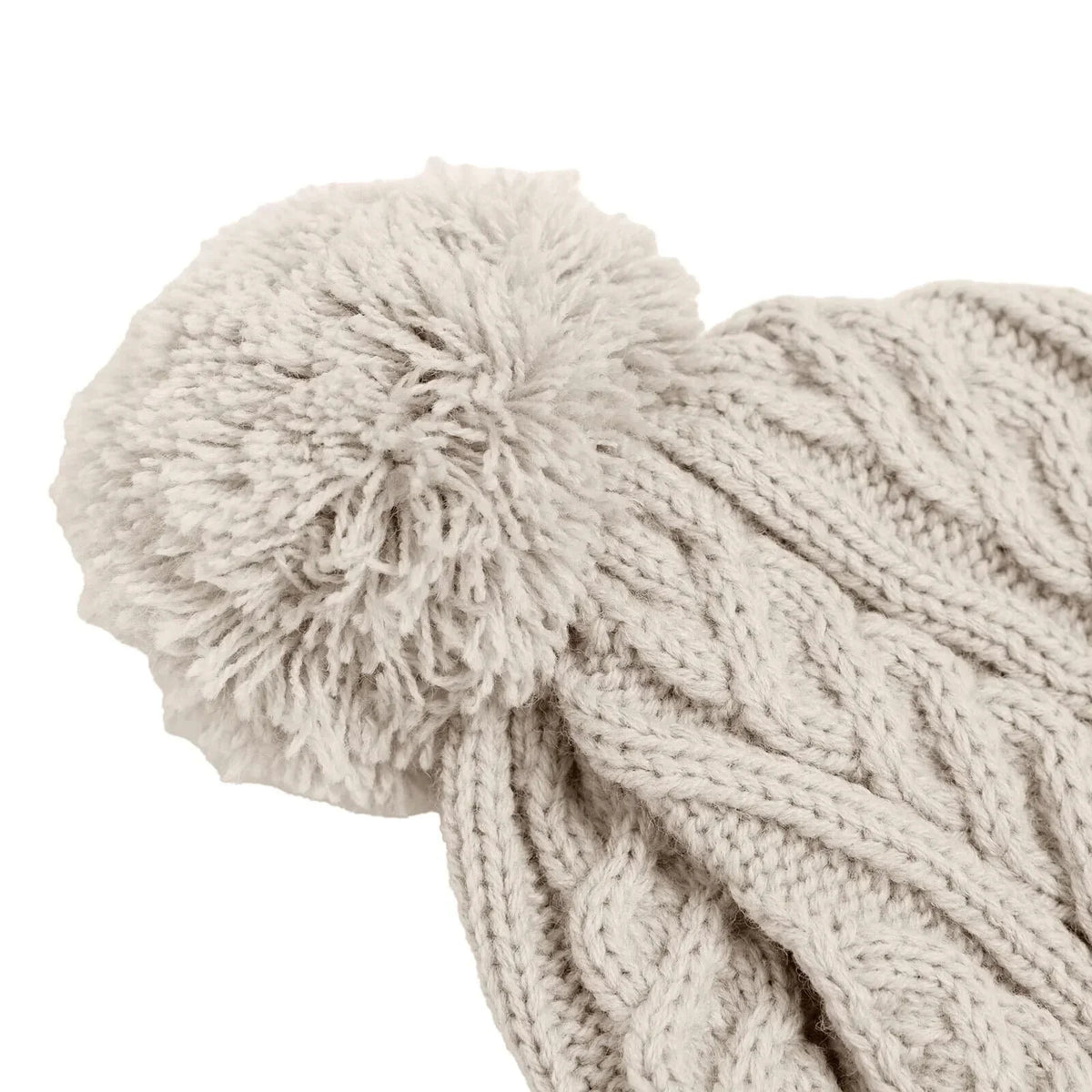 HelloBaby Patterned Pom-Pom Knitted Baby Beanie (One Size)