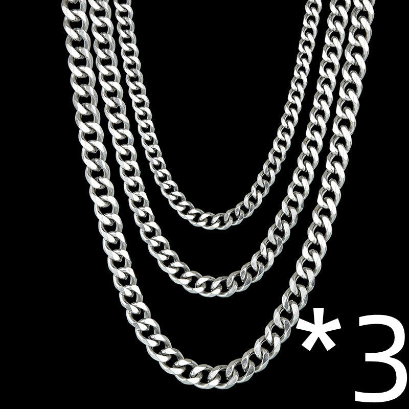 Six-sided Cuban Sweater Chain Simple Personality