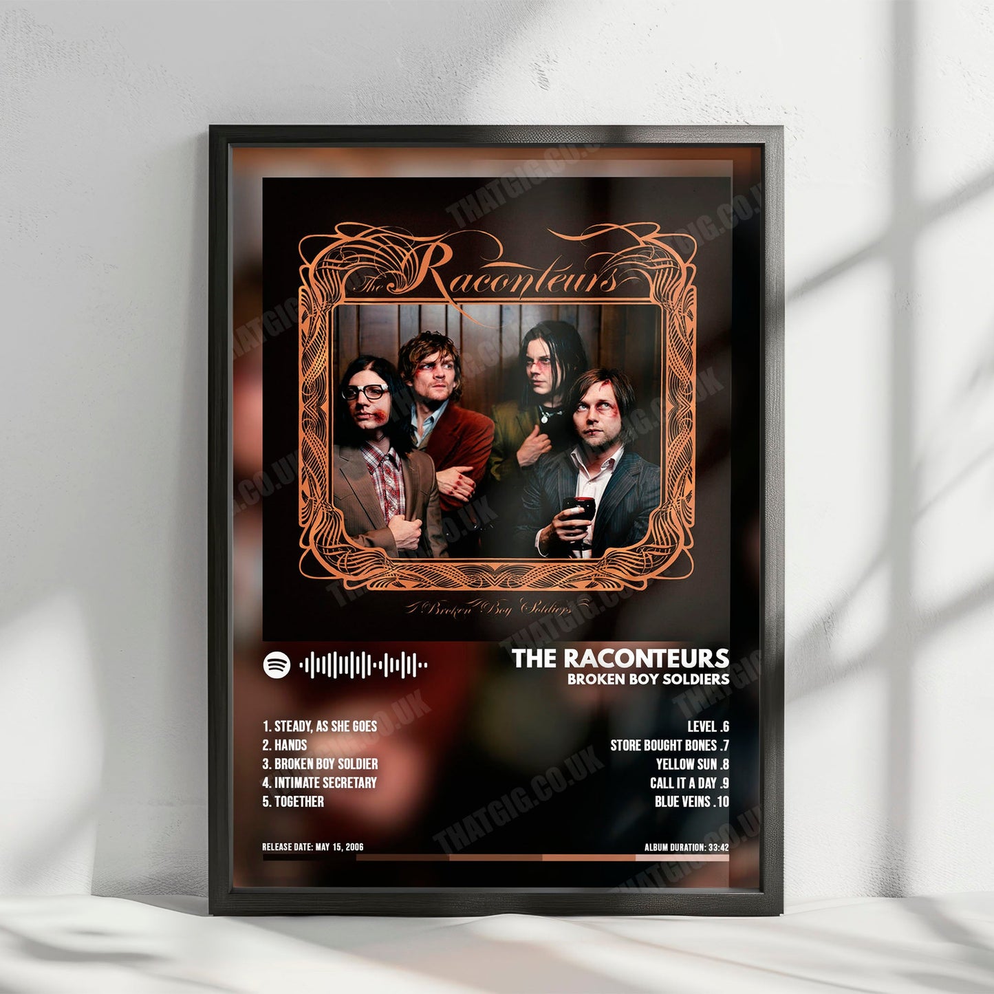 The Raconteurs "Broken Boy Soldiers" Album Cover Poster - with Complete Tracklist