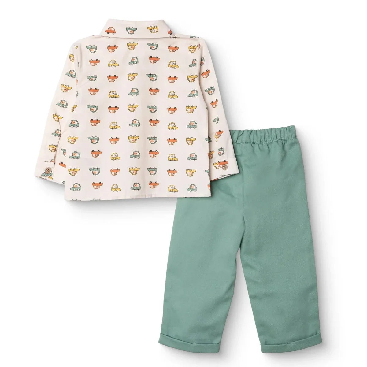HelloBaby Long Sleeve Poplin Baby Shirt & Trousers Set (6-9 Months to 3-4 Years)