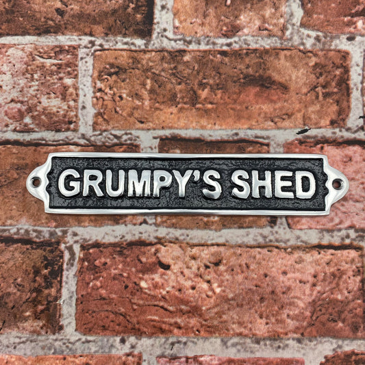 25CM ALUMINIUM GRUMPYS SHED SIGN