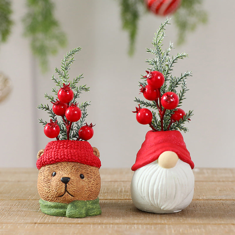 Resin Christmas Doll Santa Claus Snowman Decorations Ornaments