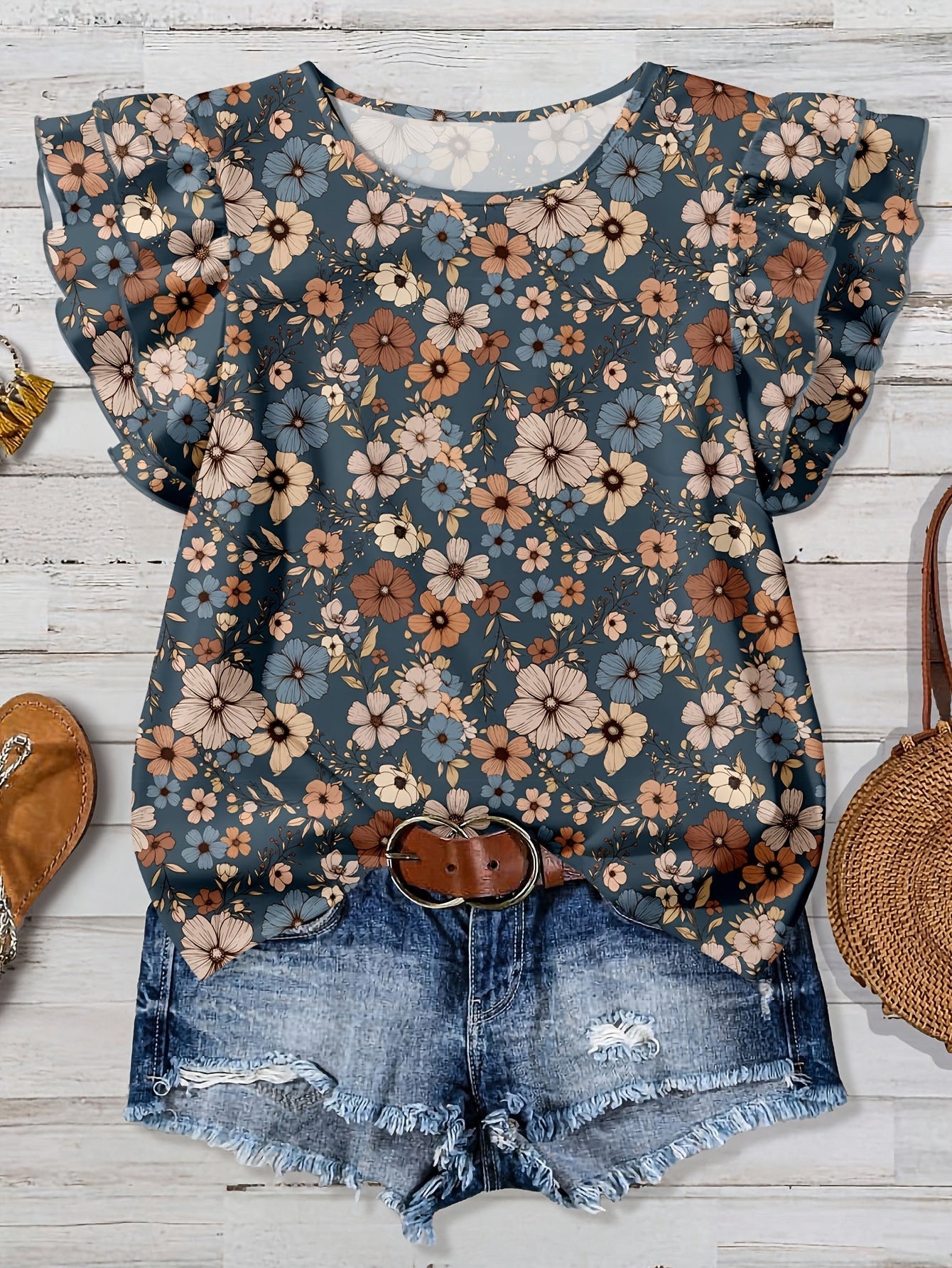 Women's Floral Print Casual Shirt Women's Summer