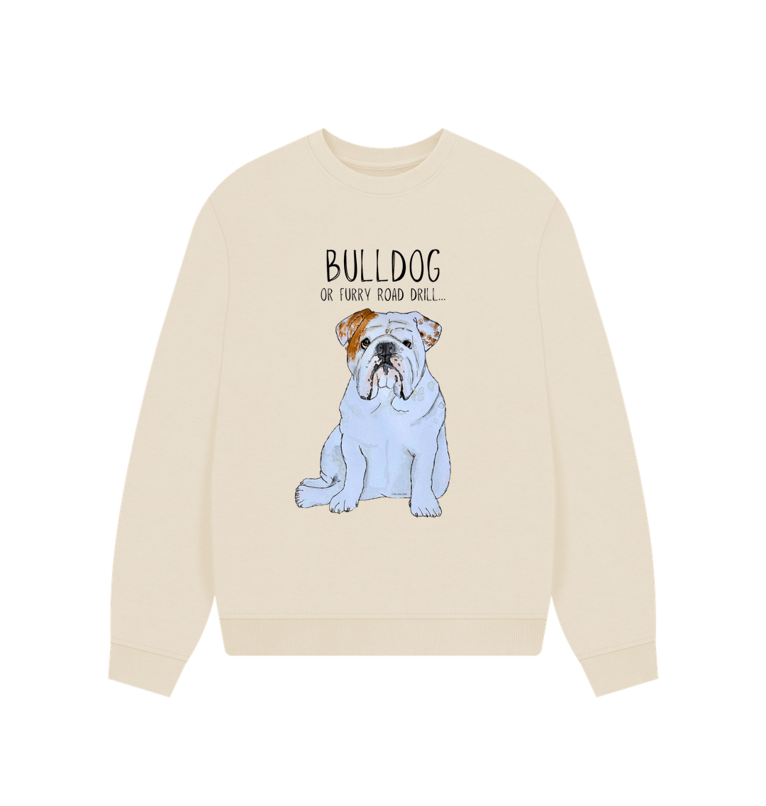 Bulldog Bliss: Furry Road Drill Oversized Sweatshirt for Fierce & Cozy Style!