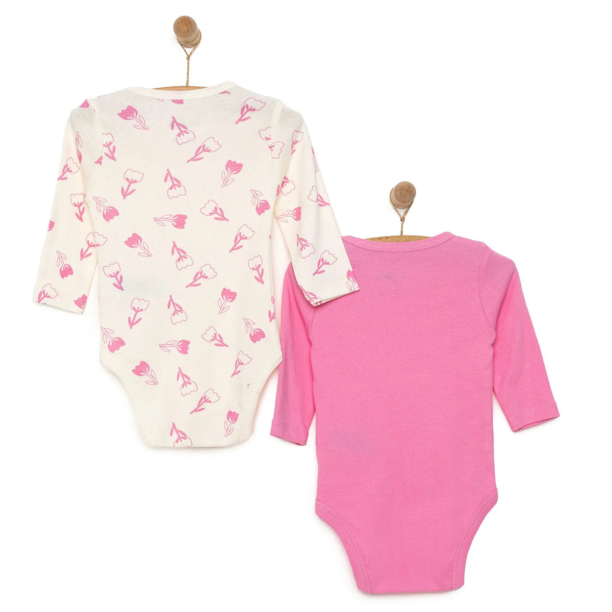 HelloBaby 2 Pack Floral Print Long Sleeve Baby Bodysuits (3 Months to 3 Years)