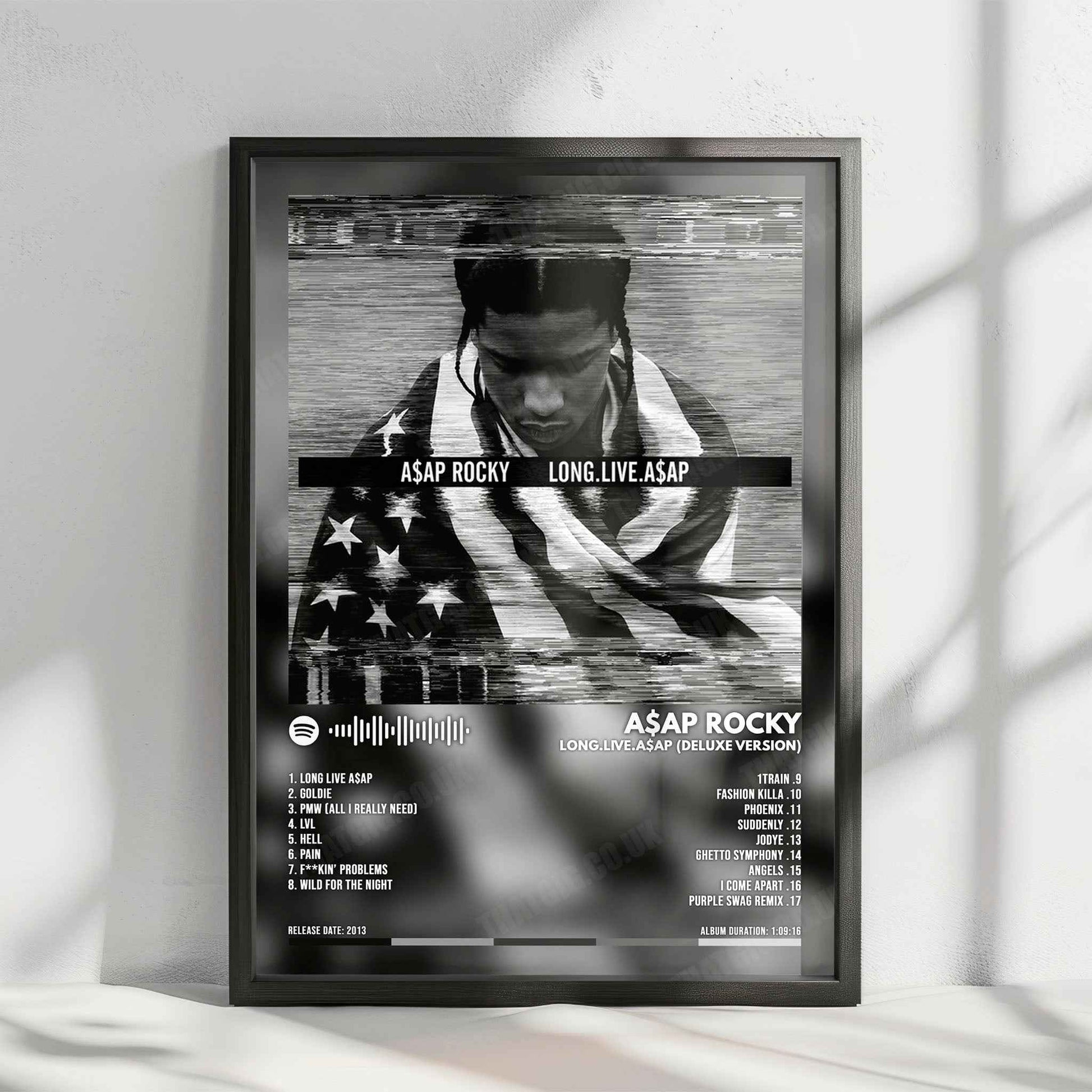 A$AP Rocky "Long.Live.A$AP" Album Cover Poster - with Complete Tracklist