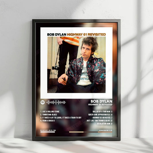 Bob Dylan "Highway 61 Revisited  " Album Cover Poster - with Complete Tracklist