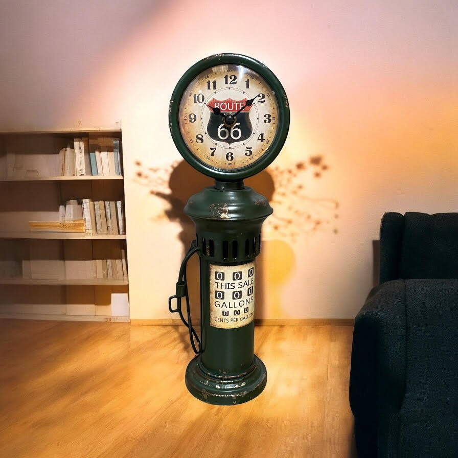 37CM TABLE CLOCK - Gasoline Pump Design