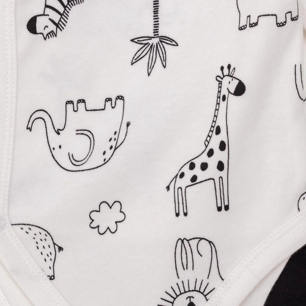 HelloBaby Animal Print Baby Bodysuit & Footed Bottoms Set (Newborn to 9 Months)