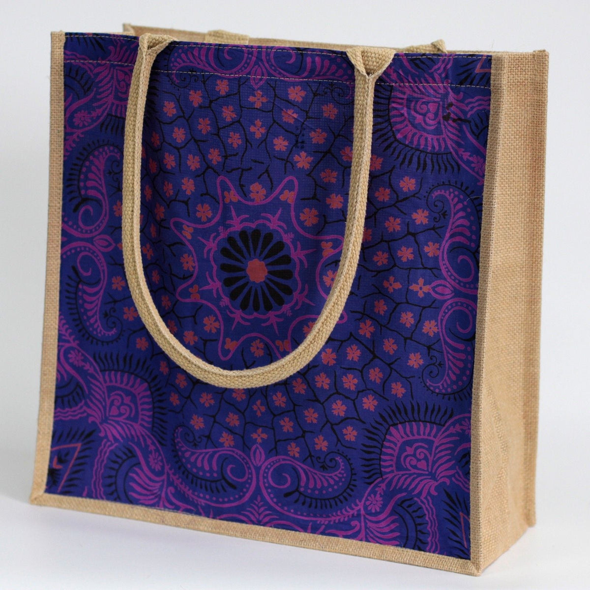 Lrg Shopping Bag 40x40cm Blue Alpana (asst)