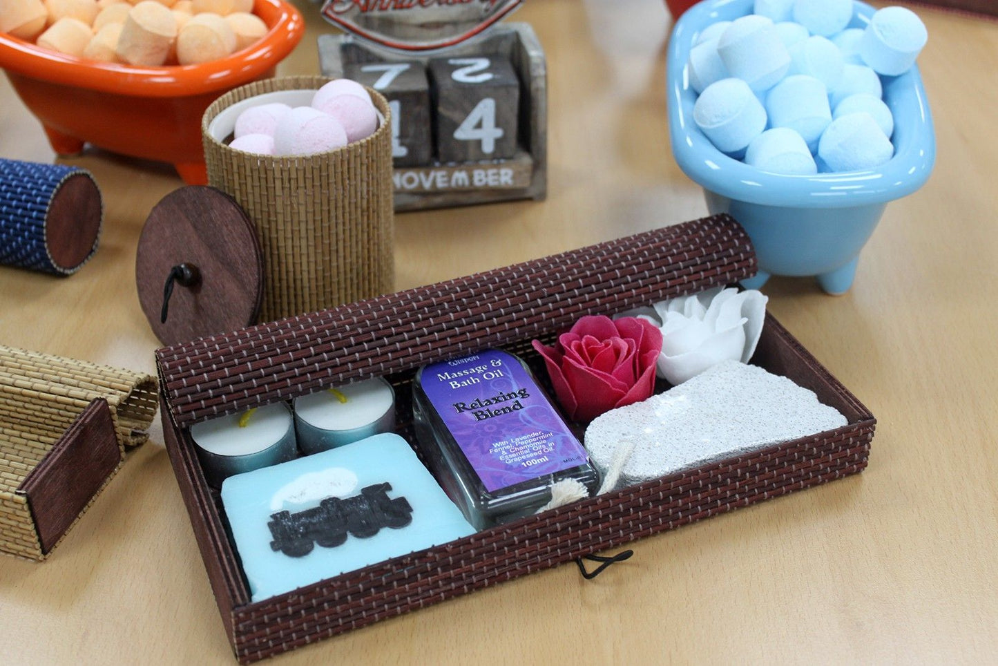 Square Box 21.5cm - Natural
