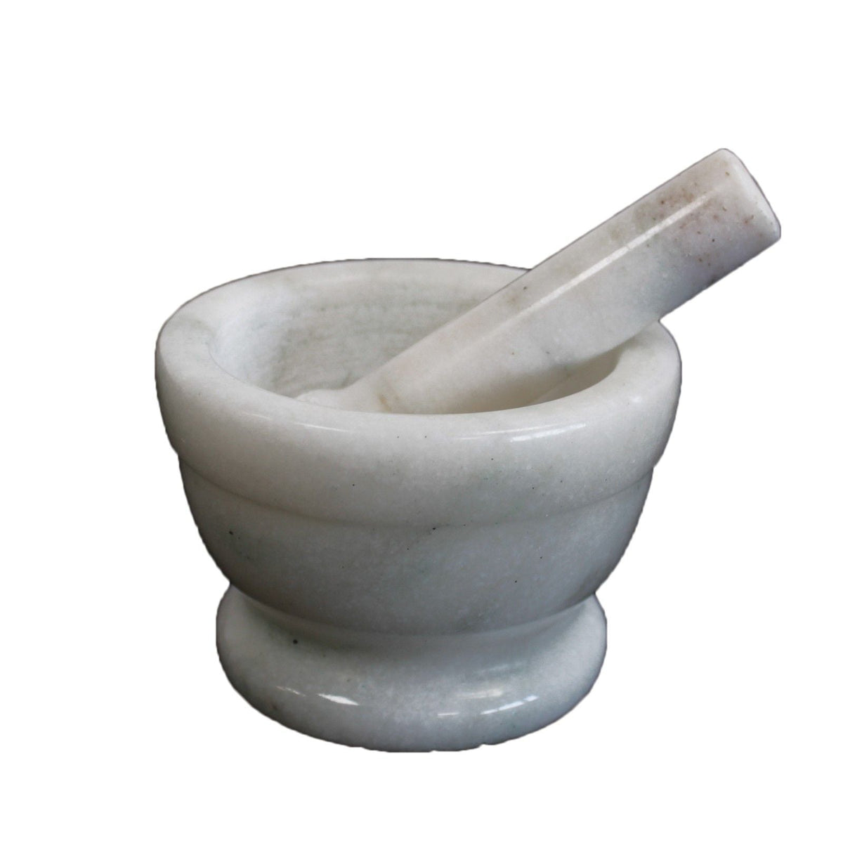 Medium White Marble Pestle & Mortal - 10x7cm