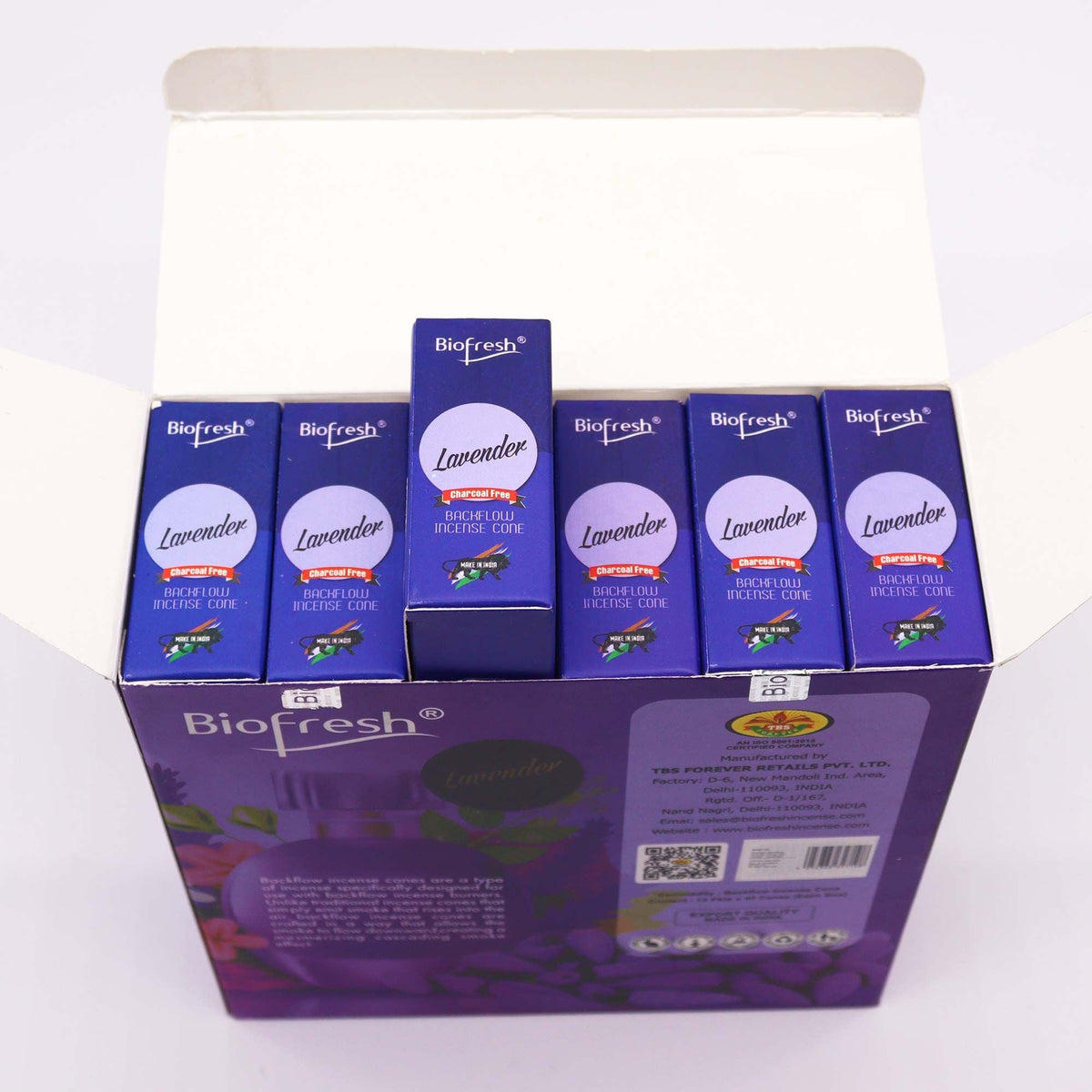 Biofresh Backflow Incense Cones - Lavender